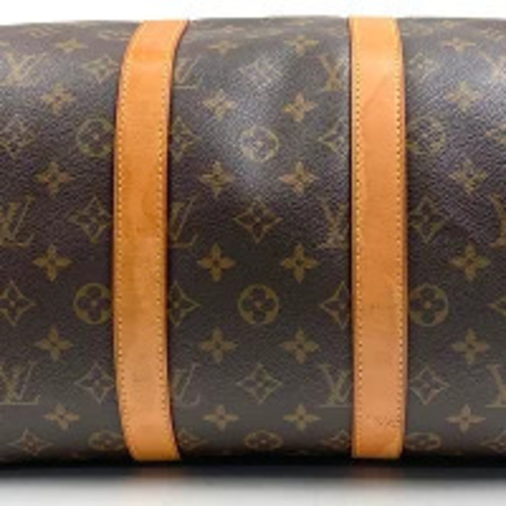 Louis Vuitton Brown Travel Bag Business Keepall Handbag Monogram Boston Brown